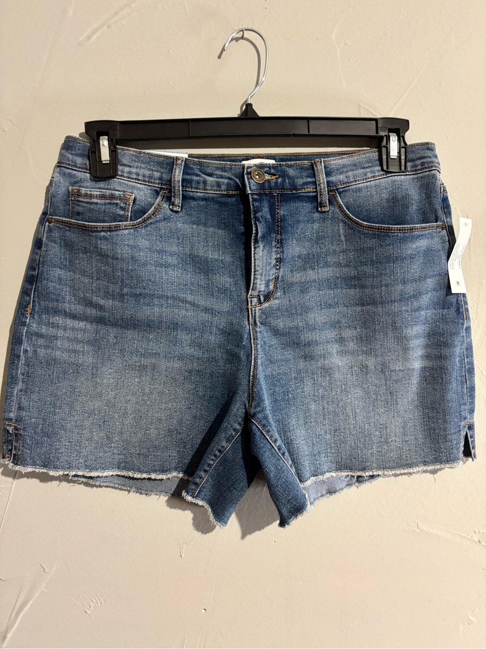 Jessica Simpson Blue High-Rise Side Slit Denim Shorts